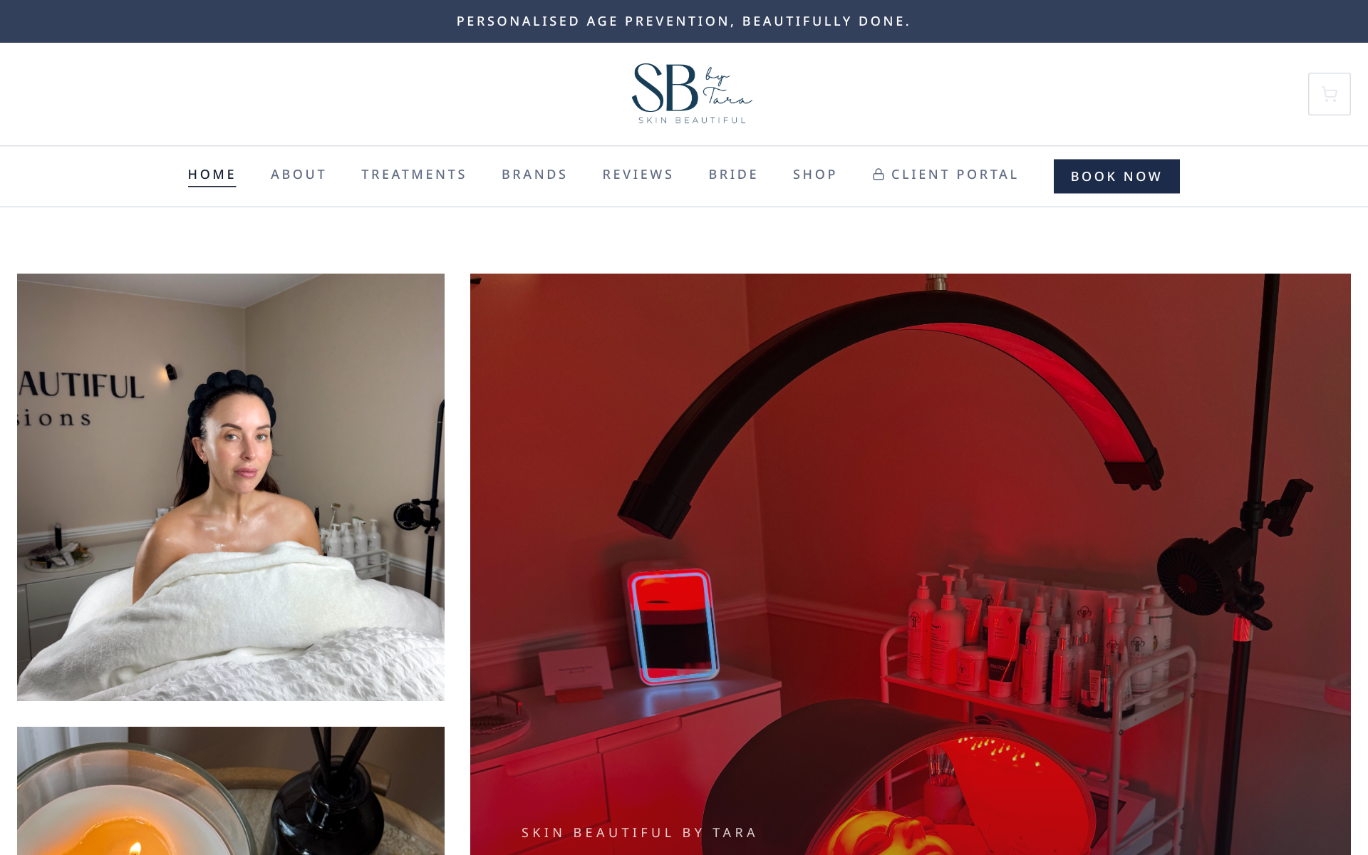 Skin Beautiful by Tara website